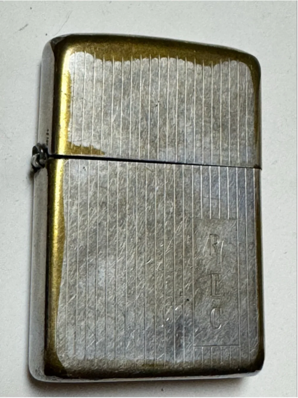 1950-1957 Zippo Lighter Silver Striped - Patent 2517191